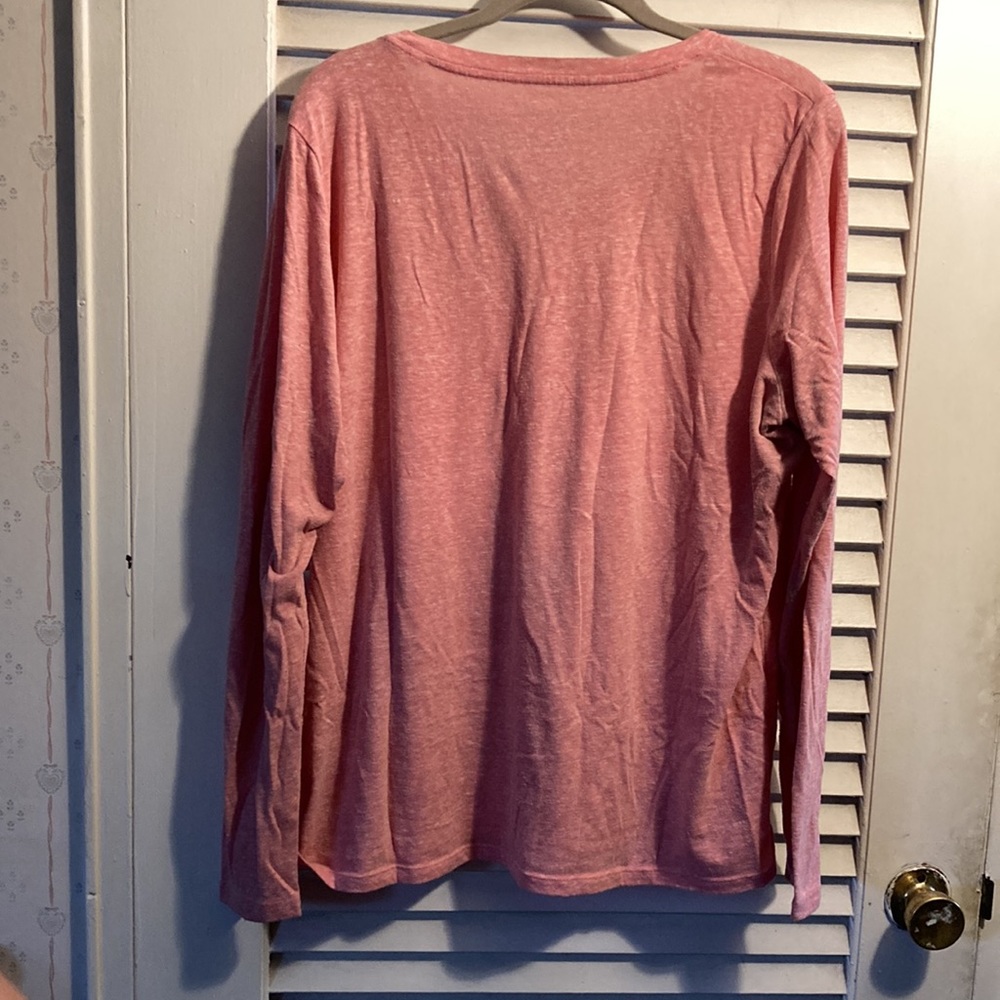 Sonoma - XL long sleeve pink v-neck shirt - Picture 6 of 9